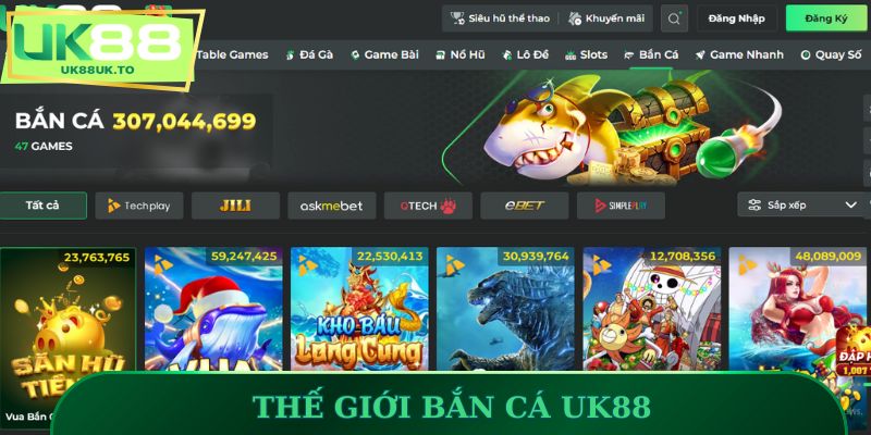 Thế giới bắn cá sở hữu thiết kế vô cùng nổi bật cùng hiệu ứng bắt mắt  